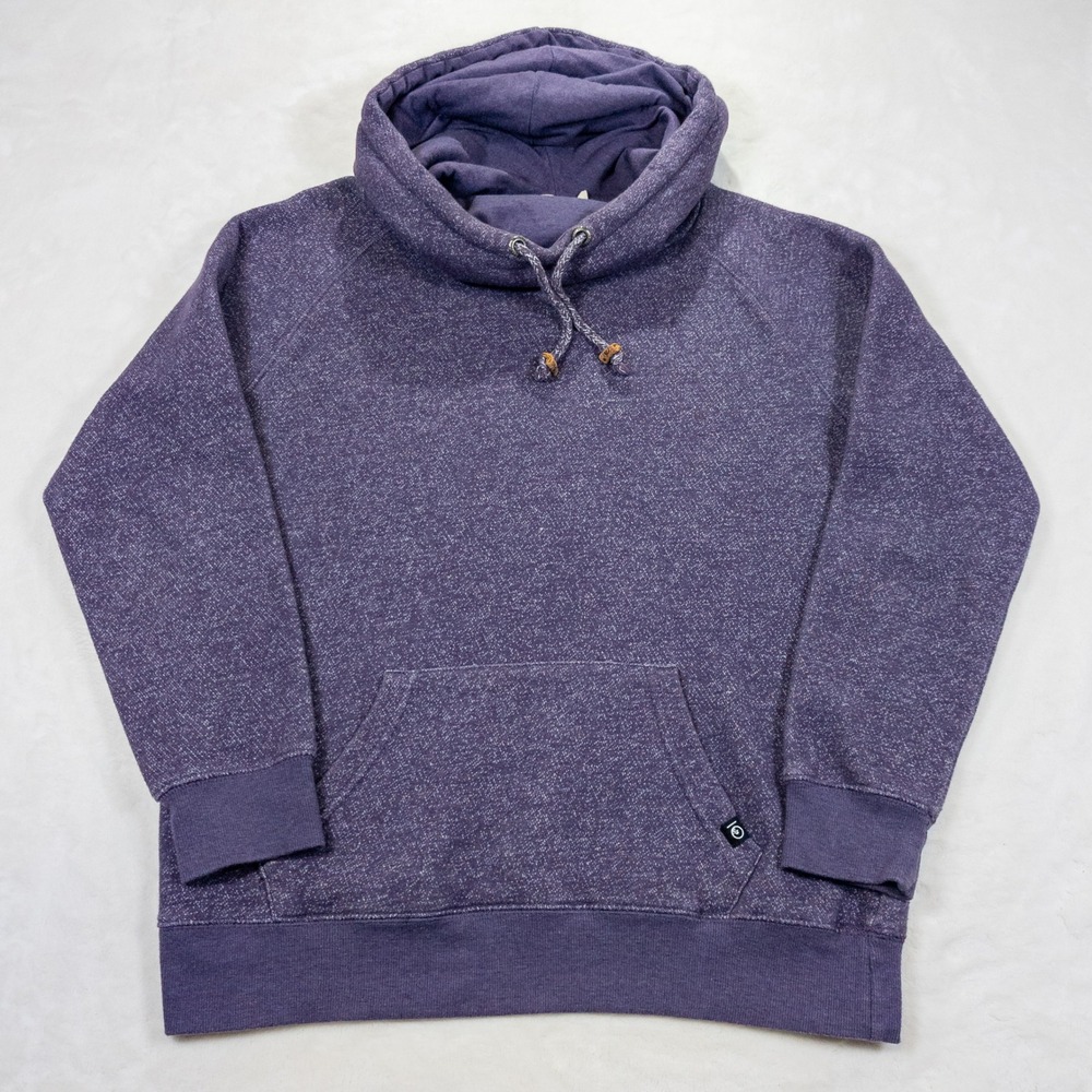 Tentree Cowl Neck Hoodie Women M Purple Marled Pullover Eco Outdoor Granola